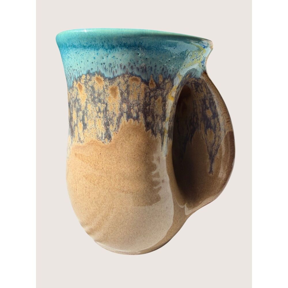 Clay In Motion Mystic Waters Handwarmer Mug Stoneware Pottery Neher 2017 Right